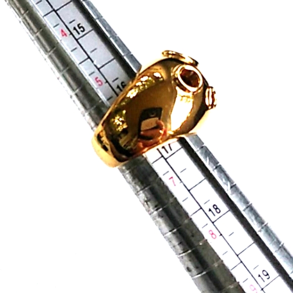 NWT Coach High Polished Gold Tone Dome Ring - Picture 9 of 16